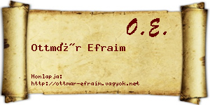 Ottmár Efraim névjegykártya